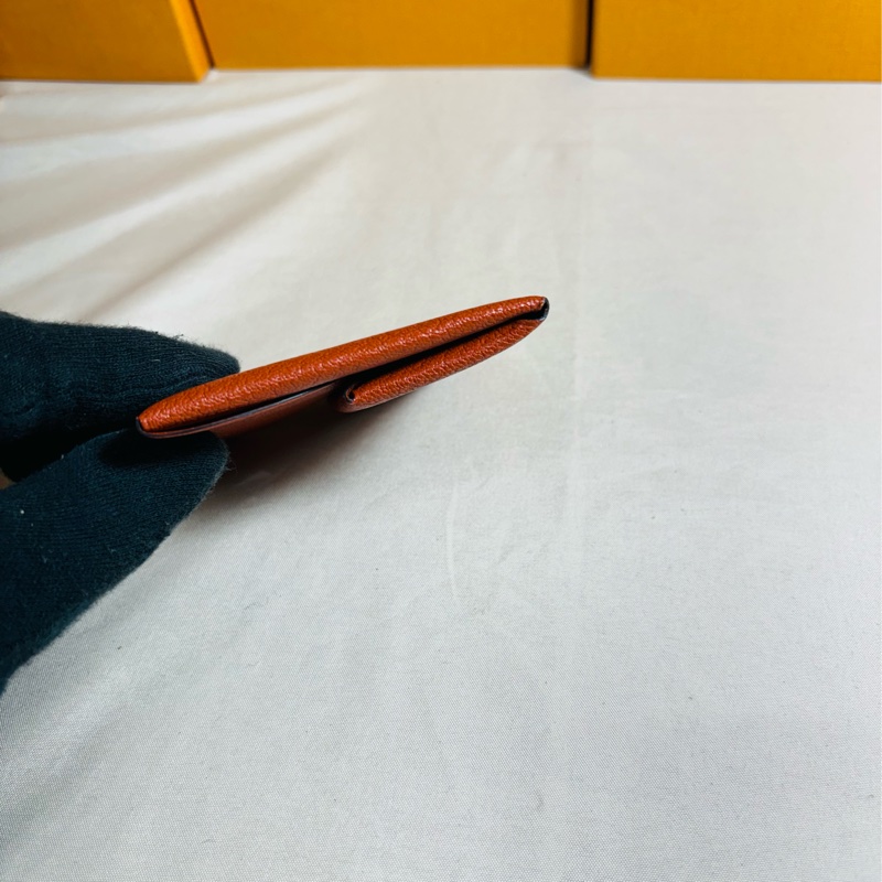 🐴近新閒置 Hermes 愛馬仕 招財深橘色 零錢包👛X刻-6