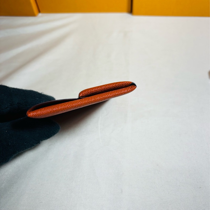 🐴近新閒置 Hermes 愛馬仕 招財深橘色 零錢包👛X刻-7