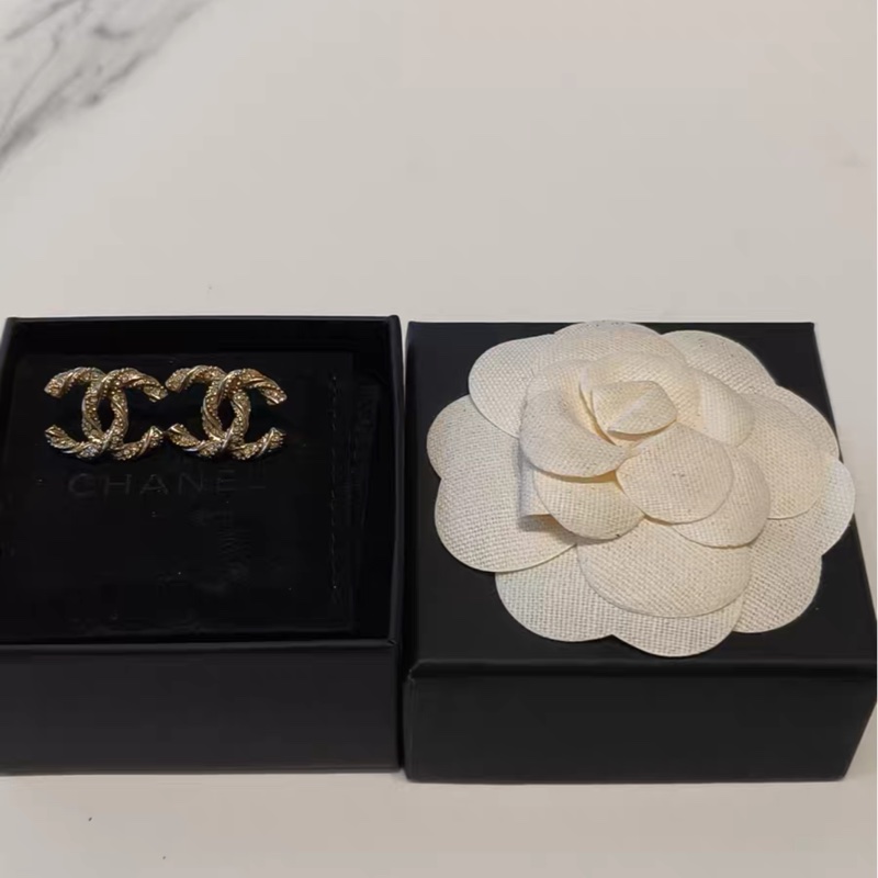 【99新✨ 全網最低價！】Chanel 經典雙C耳環 淡金色 全套包裝 Full Set-3