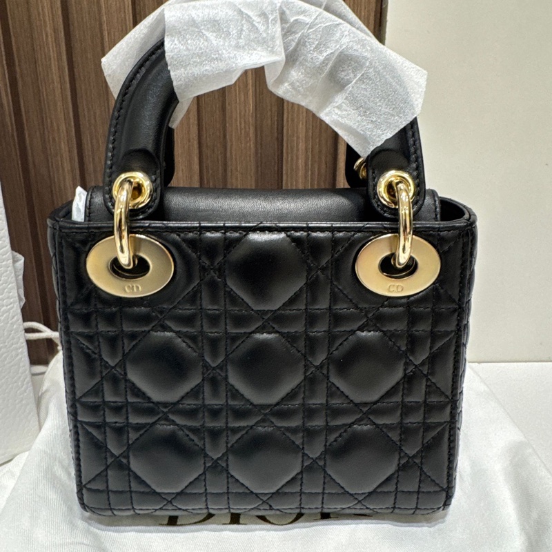【全新 ✨ 全網最低價!】迷你 Lady Dior 戴妃黑色 金扣 三格 下單秒發 只有一顆❗️-2