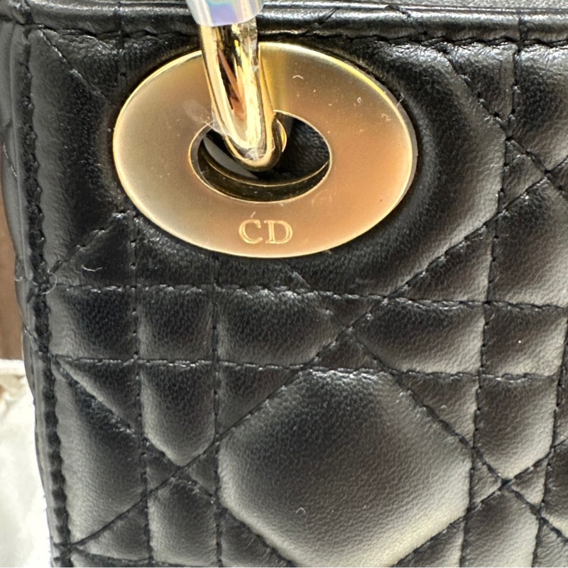 【全新 ✨ 全網最低價!】迷你 Lady Dior 戴妃黑色 金扣 三格 下單秒發 只有一顆❗️-8