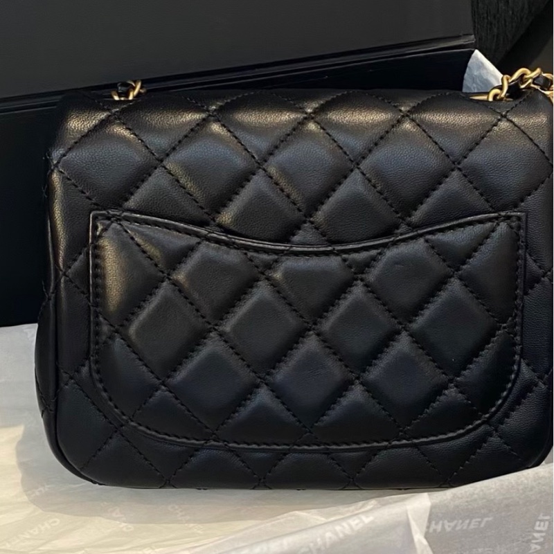 【全新 ✨ 全網最低價!】Chanel 金球 方胖子 黑色金扣 羊皮 有保卡30開 超好手感 百搭款式 下單秒發 只有一顆❗️-1