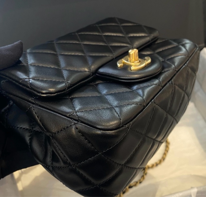 【全新 ✨ 全網最低價!】Chanel 金球 方胖子 黑色金扣 羊皮 有保卡30開 超好手感 百搭款式 下單秒發 只有一顆❗️-3