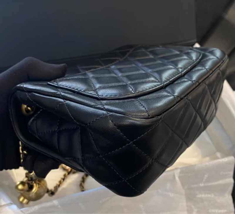 【全新 ✨ 全網最低價!】Chanel 金球 方胖子 黑色金扣 羊皮 有保卡30開 超好手感 百搭款式 下單秒發 只有一顆❗️-5