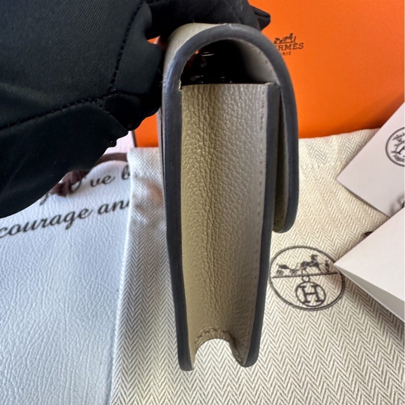【99新大全套❗️有購證❗️經典保值✨全網最低價】Hermes愛馬仕Constance Slim腰包 大象灰銀扣 手拿錢包｜腰包-3
