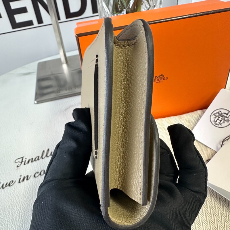【99新大全套❗️有購證❗️經典保值✨全網最低價】Hermes愛馬仕Constance Slim腰包 大象灰銀扣 手拿錢包｜腰包-5