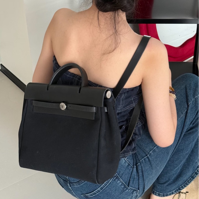 【超級大撿漏💥買到就是賺到❗️全網最低價】愛馬仕Hermes herbag 31 藍色 單肩,海軍藍單肩肩/雙肩替換袋(下單前先詢問庫存❗️)-0