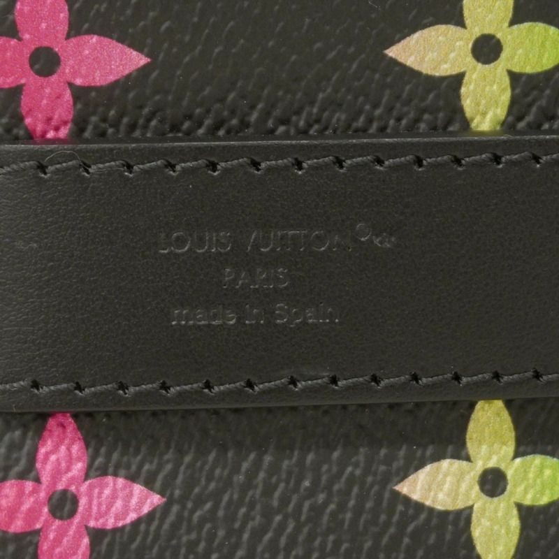 路易威登 Monogram Iridescent Keepall Bandouliere 25 手提包 M13935 黑色多色兩用男士包-4