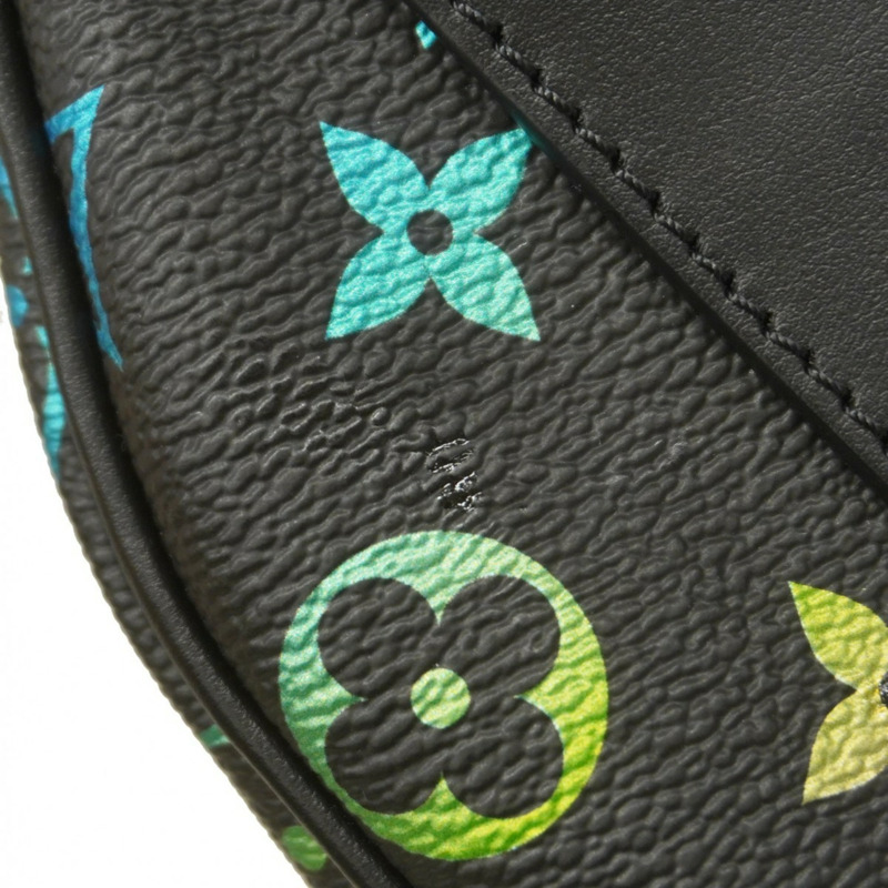 路易威登 Monogram Iridescent Keepall Bandouliere 25 手提包 M13935 黑色多色兩用男士包-6