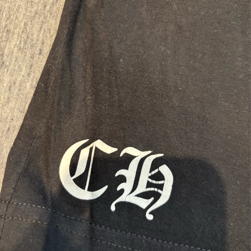 Chrome Hearts 銀色做舊字樣大卷軸 T恤 M-3