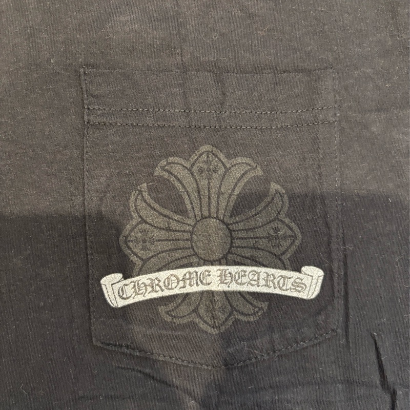 Chrome Hearts 銀色做舊字樣大卷軸 T恤 M-5