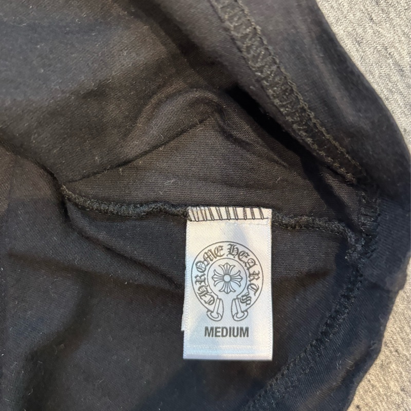 Chrome Hearts 銀色做舊字樣大卷軸 T恤 M-8