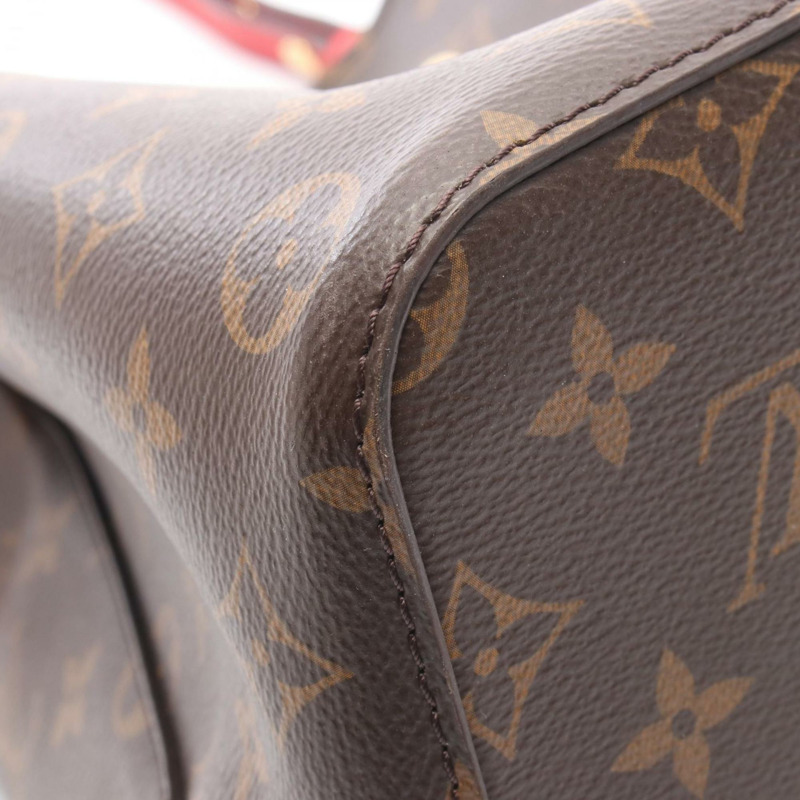 路易威登 NeoNoe 單肩包/手提包，塗層帆布和皮革，Monogram 圖案，女士，棕紅色，M44021-4