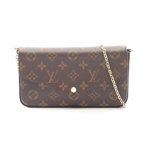路易威登 Pochette Felicie 單肩包/手提包，塗佈帆布材質，飾有 Monogram 圖案，棕色，M81896