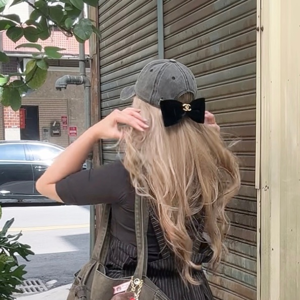 CHANEL 經典復古絨布髮夾 老香/vintage/Jennie-5