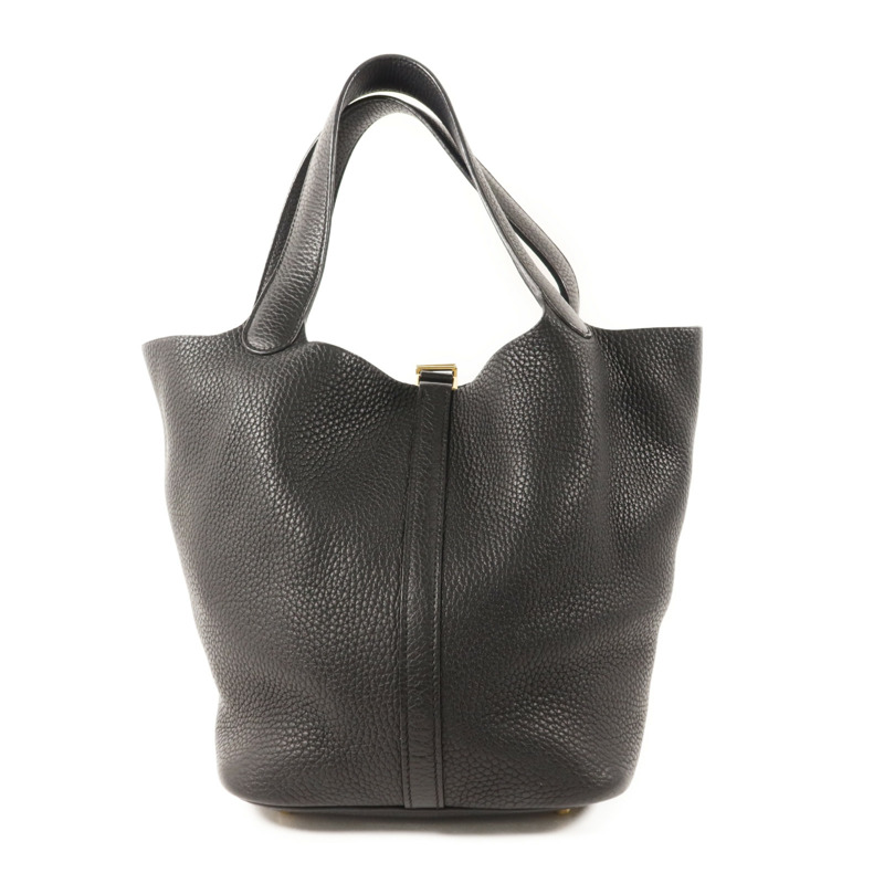 HERMES Clemence皮革Picotin MM金扣手挽袋-1