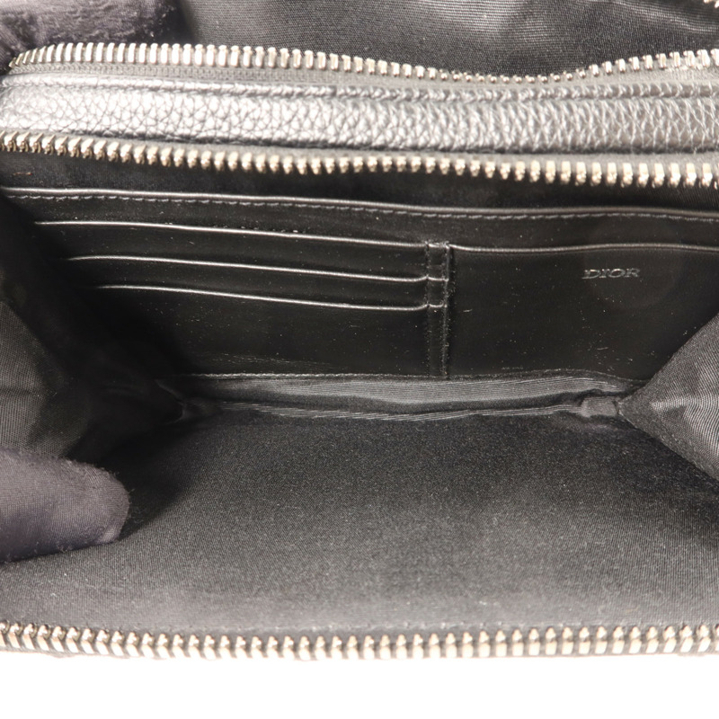 Dior 帆布Zipped Pouch With Strap銀扣肩背袋-5