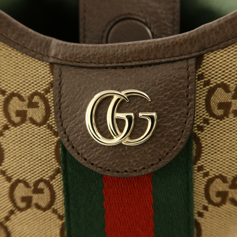 GUCCI 帆布Giglio Small Tote Bag金扣手挽肩背兩用袋-7