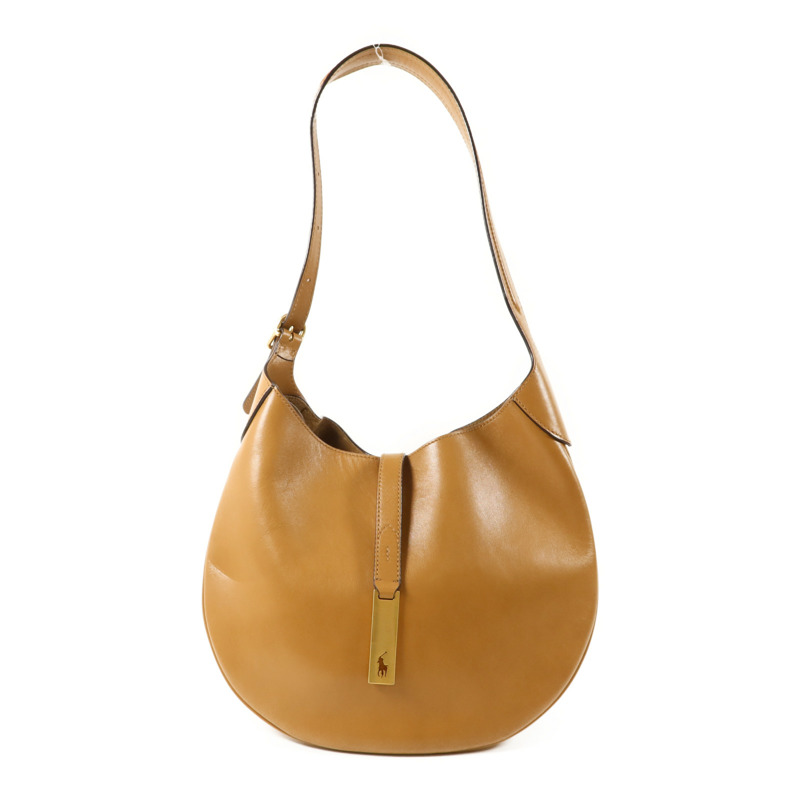 Polo 牛皮皮革Handbag手扣手挽袋-0