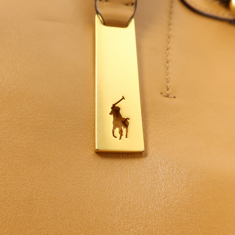 Polo 牛皮皮革Handbag手扣手挽袋-7
