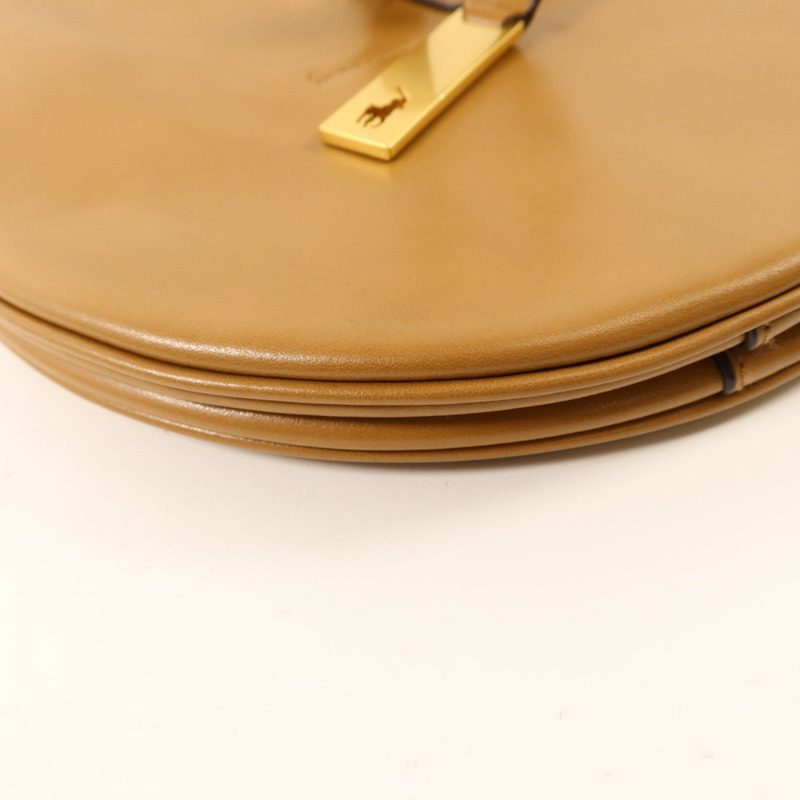 Polo 牛皮皮革Handbag手扣手挽袋-9