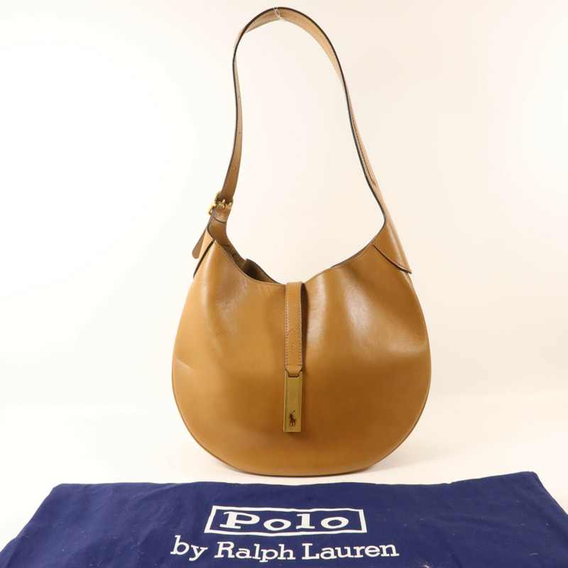 Polo 牛皮皮革Handbag手扣手挽袋-16