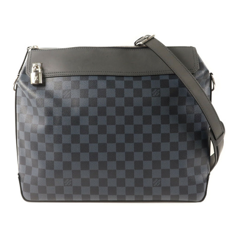 LOUIS VUITTON Damier Cobalt Greenwich Messenger Bag銀扣肩背袋