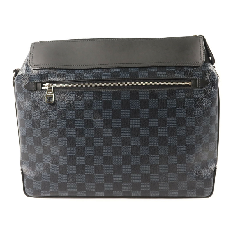 LOUIS VUITTON Damier Cobalt Greenwich Messenger Bag銀扣肩背袋-1