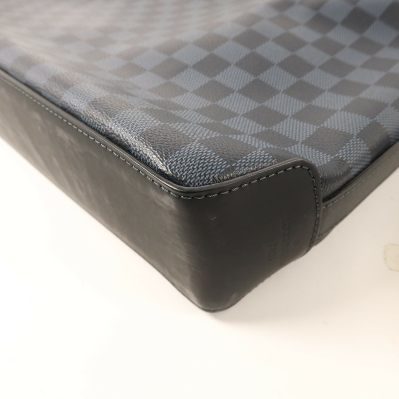 LOUIS VUITTON Damier Cobalt Greenwich Messenger Bag銀扣肩背袋-11