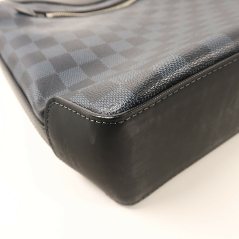 LOUIS VUITTON Damier Cobalt Greenwich Messenger Bag銀扣肩背袋-14