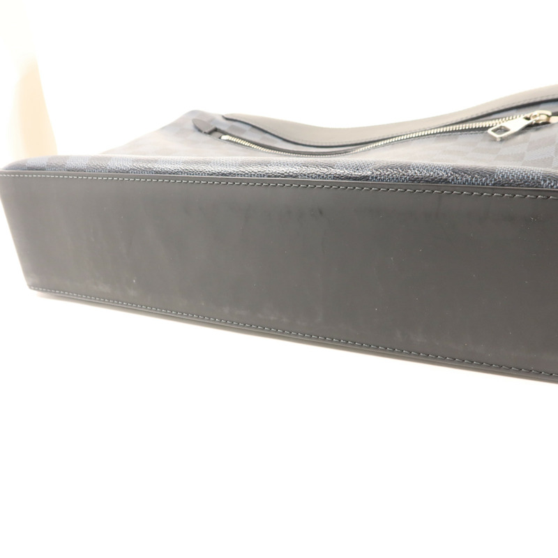 LOUIS VUITTON Damier Cobalt Greenwich Messenger Bag銀扣肩背袋-15