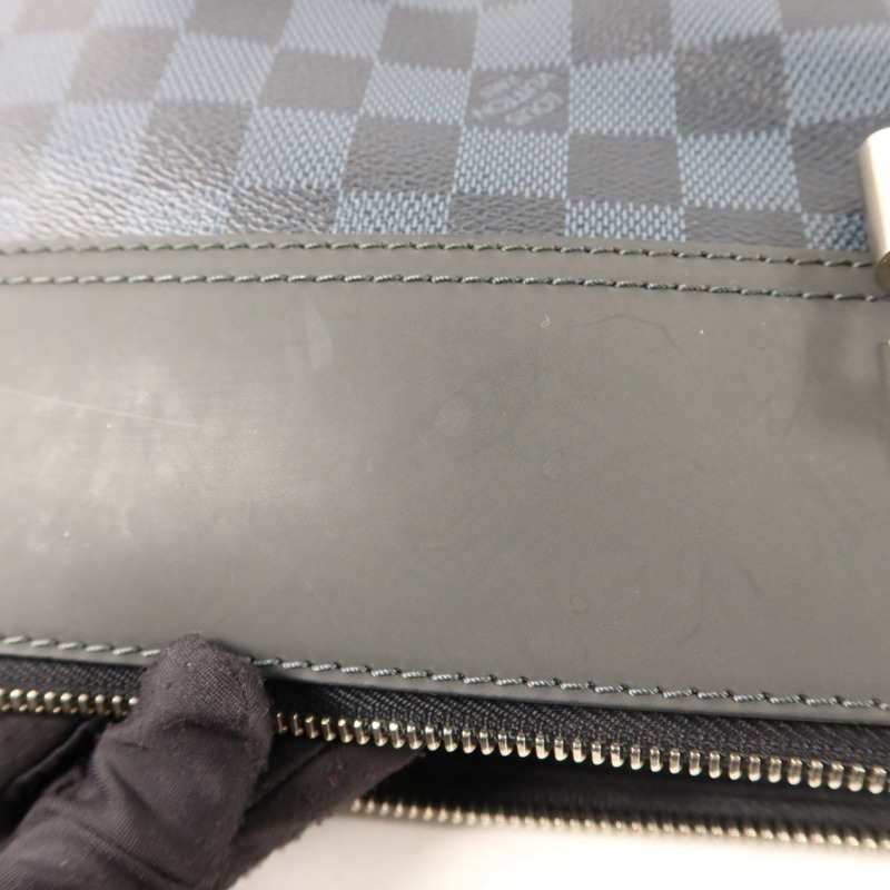 LOUIS VUITTON Damier Cobalt Greenwich Messenger Bag銀扣肩背袋-19