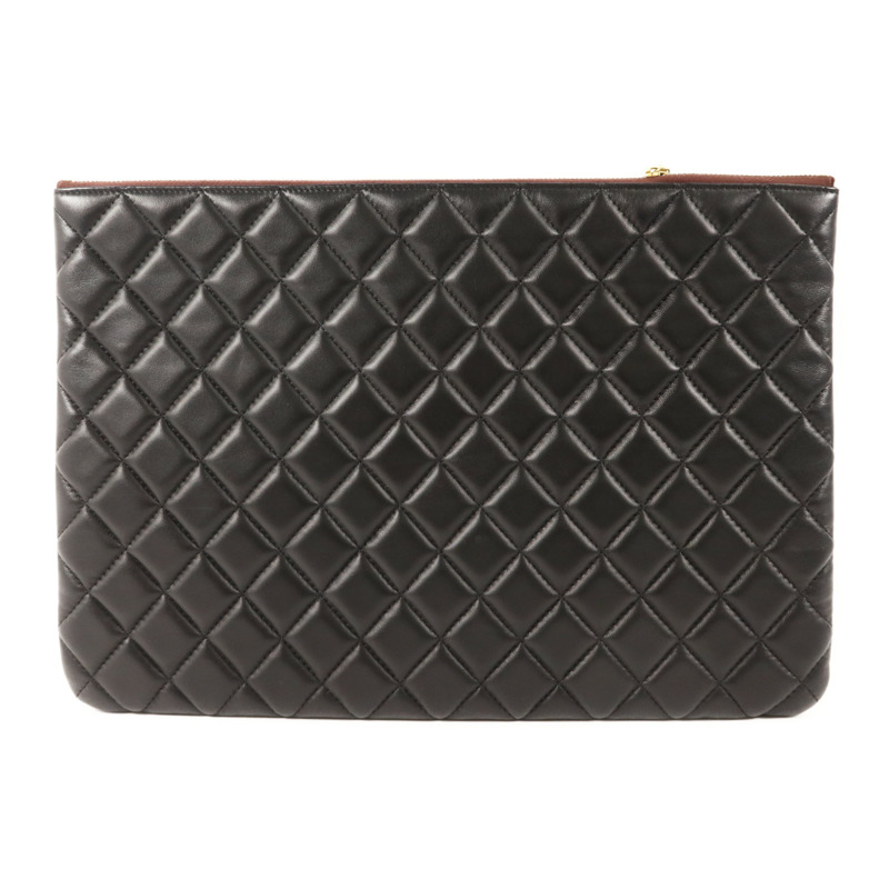 CHANEL 羊皮皮革Pouch金扣小袋-1