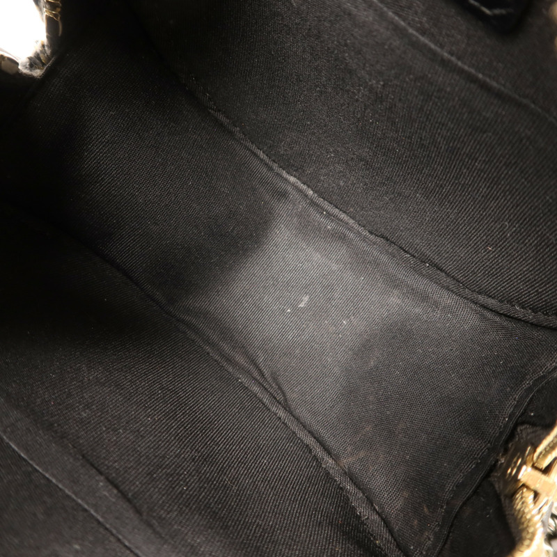 CHANEL 斜紋軟呢/亮片Sequin Chanel 19 Round Mini Clutch手挽肩背兩用袋-13