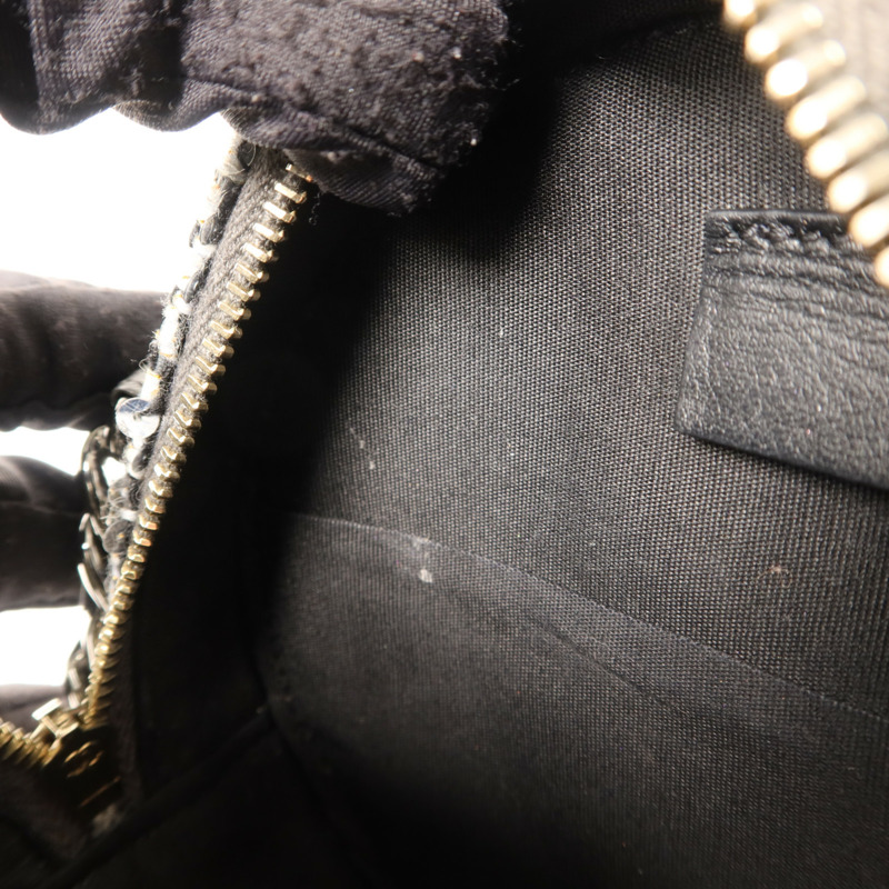 CHANEL 斜紋軟呢/亮片Sequin Chanel 19 Round Mini Clutch手挽肩背兩用袋-15