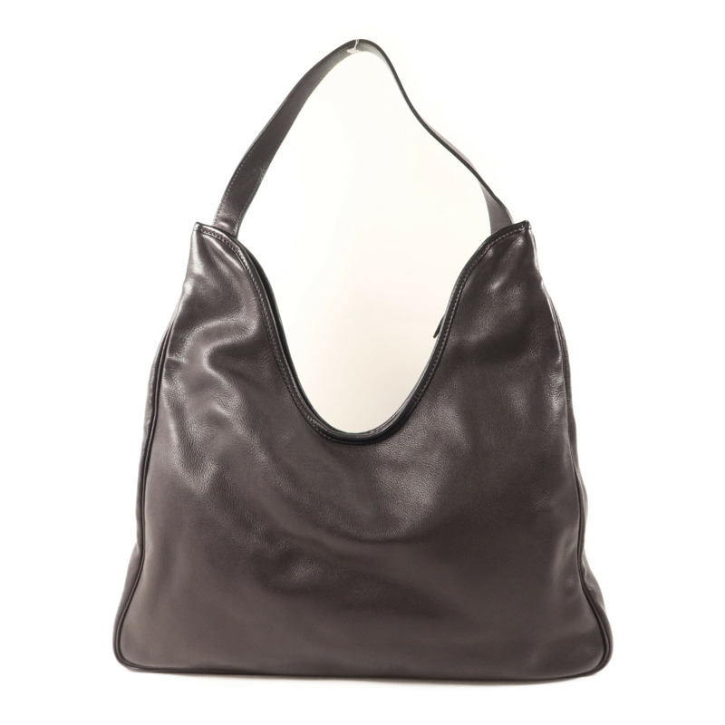 HERMES Evergrain皮革Massai銀扣肩背袋Noir-2