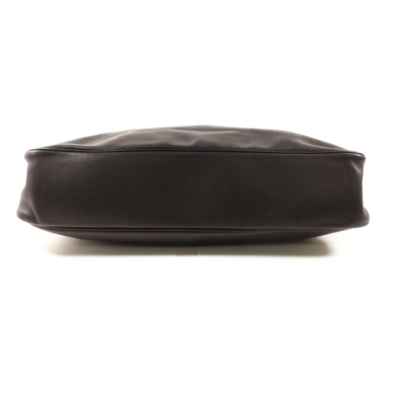 HERMES Evergrain皮革Massai銀扣肩背袋Noir-3