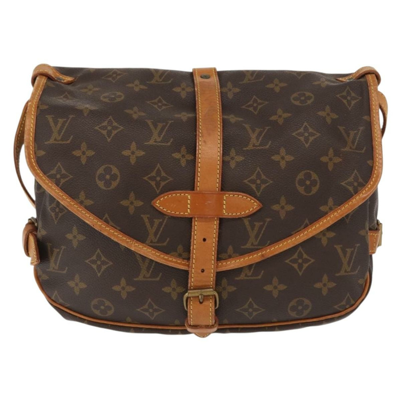 【日本直送】路易威登 Monogram Saumur 30 肩背包 M42256 LV Auth am10631-12