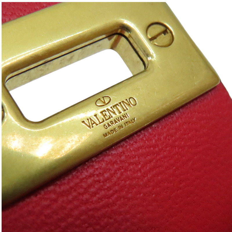 金色 牛皮 Rockstud 鉚釘 口紅肩背包【Valentino Garavani 范倫鐵諾】-7