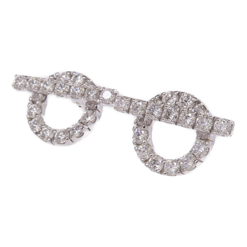 HERMES 18K白金Finesse Earrings鑽石耳環-1