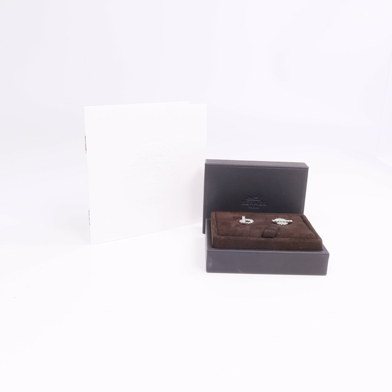 HERMES 18K白金Finesse Earrings鑽石耳環-6