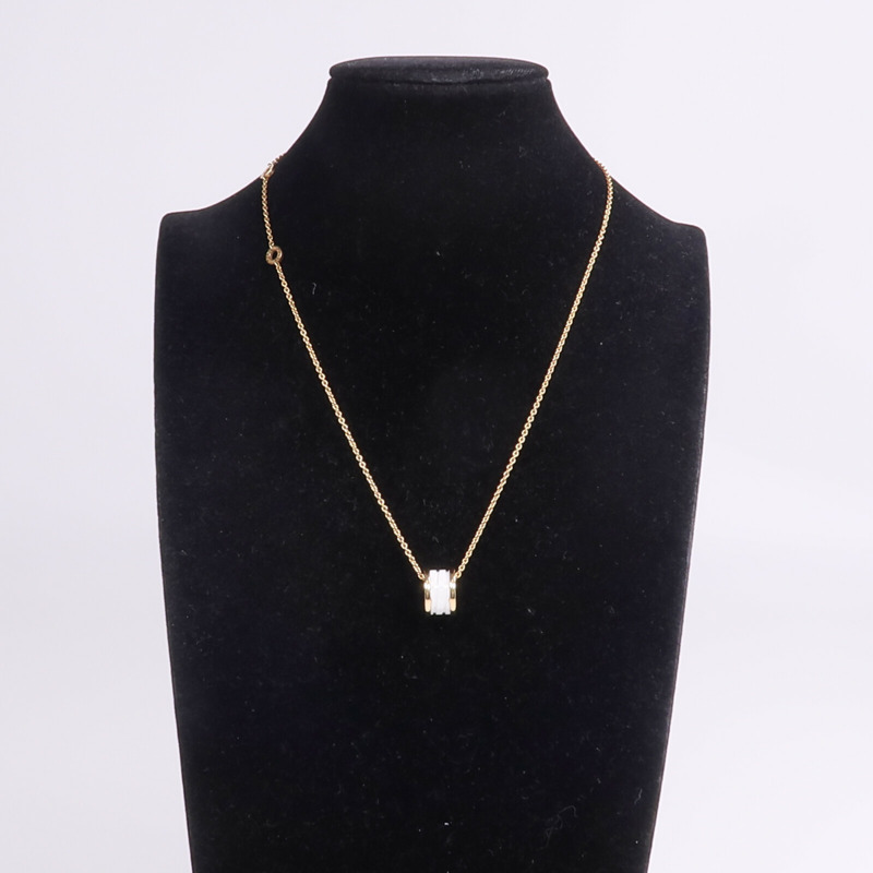 BVLGARI 18K玫瑰金/陶瓷B.zero1 Necklace項鍊-7