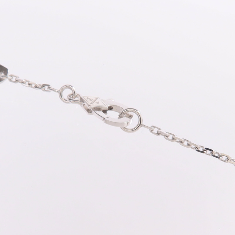 Van Cleef & Arpels 18K白金Vintage Alhambra Pendant鑽石項鍊-4