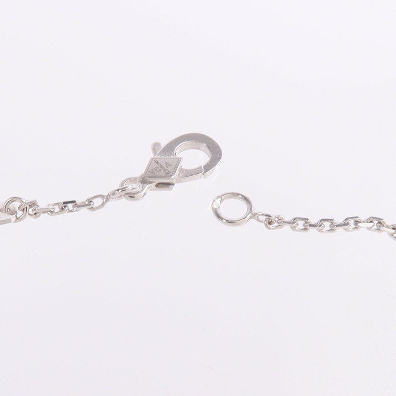 Van Cleef & Arpels 18K白金Vintage Alhambra Pendant鑽石項鍊-5