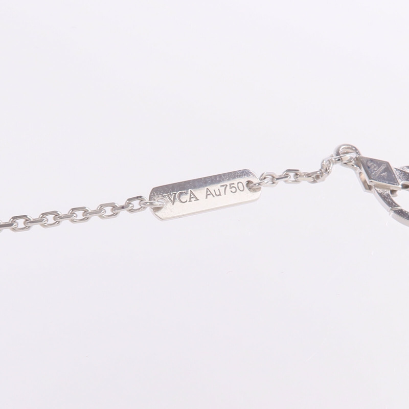 Van Cleef & Arpels 18K白金Vintage Alhambra Pendant鑽石項鍊-6