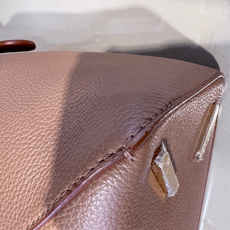 Loewe沙色粒面牛皮金釦中號Puzzle Edge手提肩斜背包-6