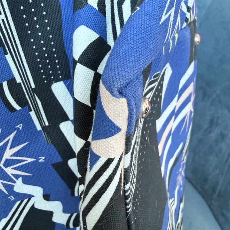 Chanel✨2019C 牛仔布郵輪塗鴉沙灘包購物包托特包 27開-15