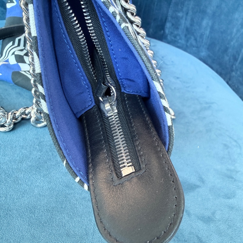 Chanel✨2019C 牛仔布郵輪塗鴉沙灘包購物包托特包 27開-20