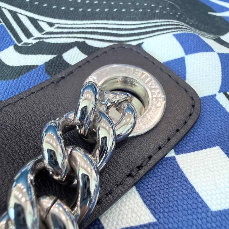 Chanel✨2019C 牛仔布郵輪塗鴉沙灘包購物包托特包 27開-24