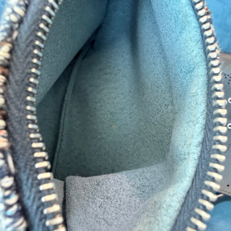 Chanel✨黑銀鏤空鏈條包斜背包腰包子母包 台灣購證-29